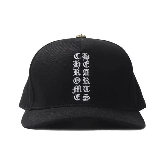 Chrome Hearts Black Vertical CH Logo SnapBack Hat