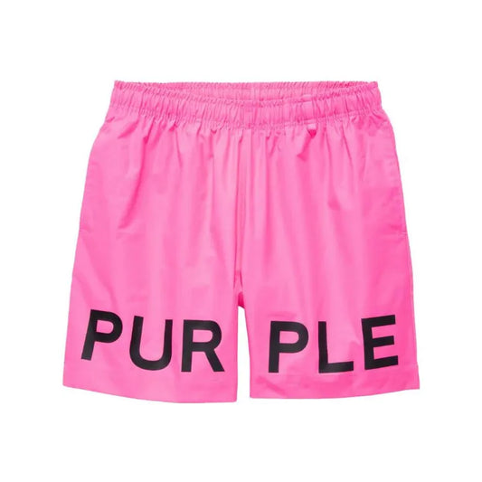 Purple Brand Logo Print Shorts Pink