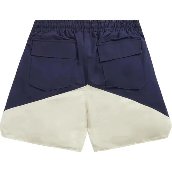 Rhude Logo Printed Drawstring Shorts Navy/Creme