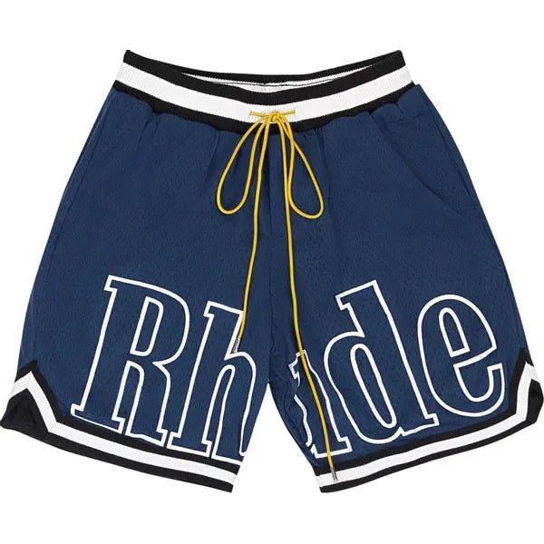 Rhude Court Logo Shorts Navy