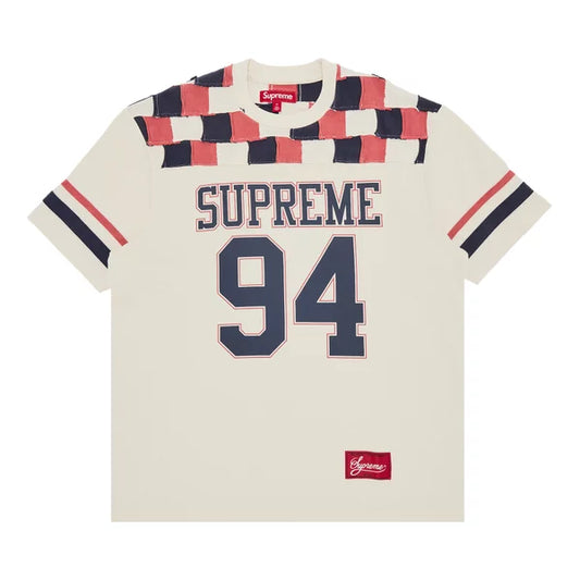 Supreme Patchwork Yoke Football Top 'Stone'