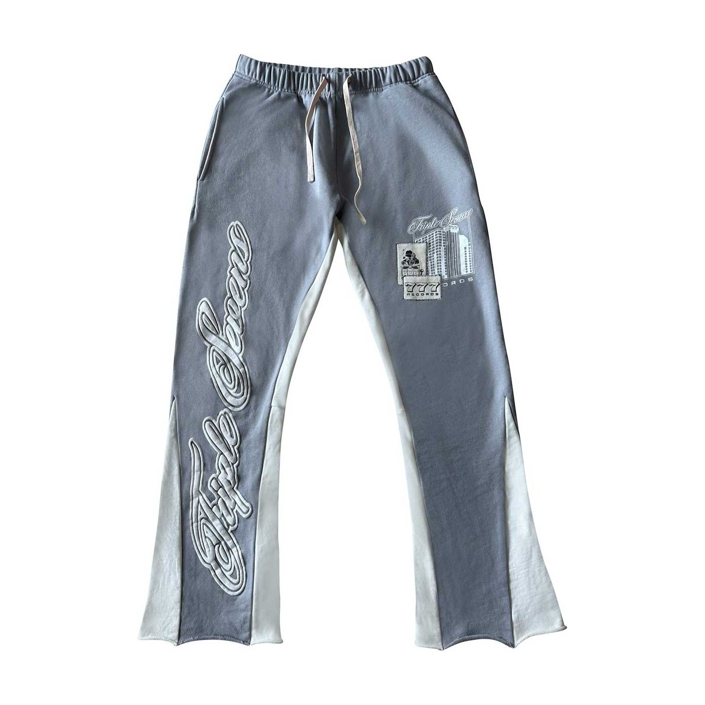 Triple Sevens Grey/Cream Two Tone Flare Sweatpants