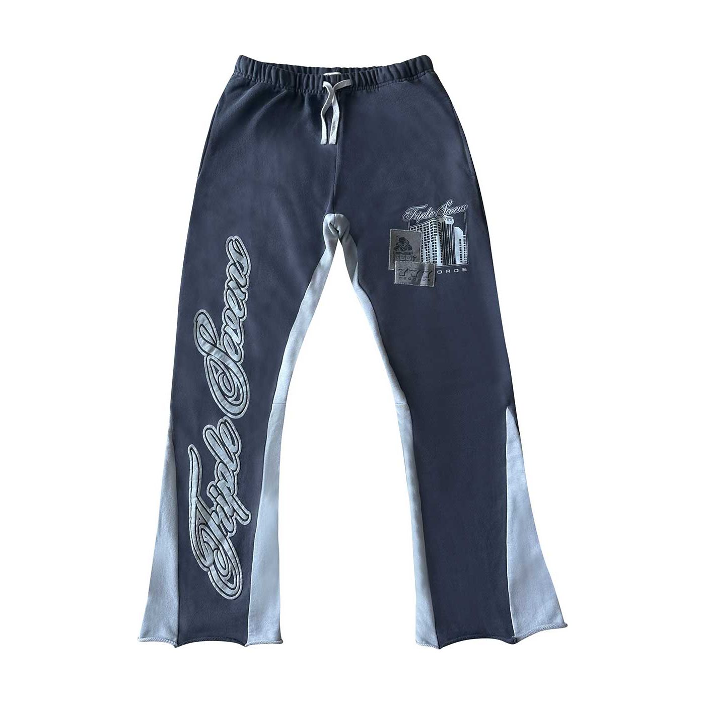 Triple Sevens Coal/Grey Two Tone Flare Sweatpants