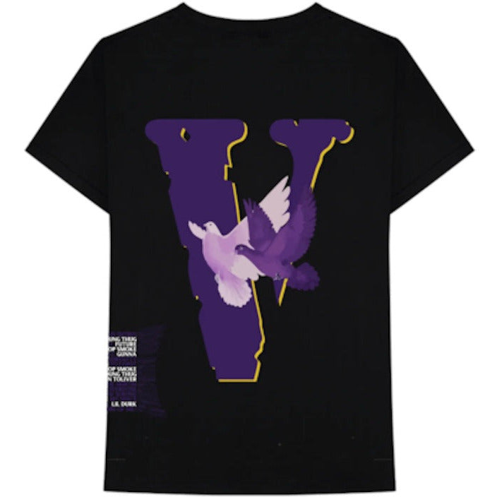 Vlone x Nav “Good Intentions” Doves Tee Black/Purple