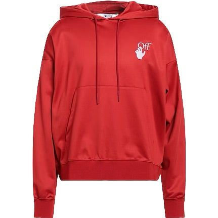 Off-White Logo Hoodie Red/White