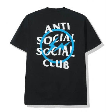 Anti Social Social Club x Fragment Blue Bolt Tee Black