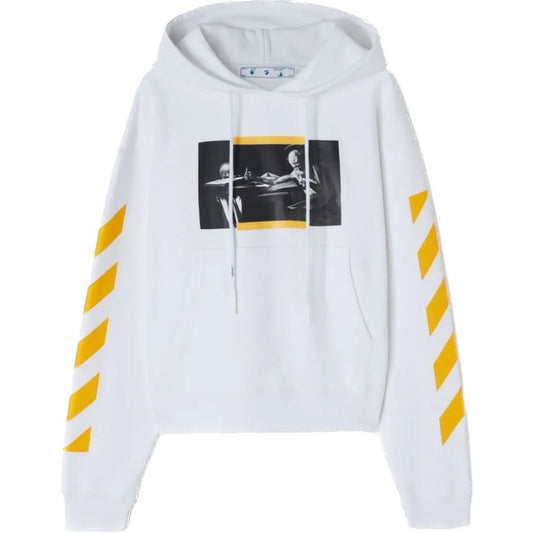 Off-White Caravaggio Saint Jerome Writing Print Hoodie White/Yellow/Black