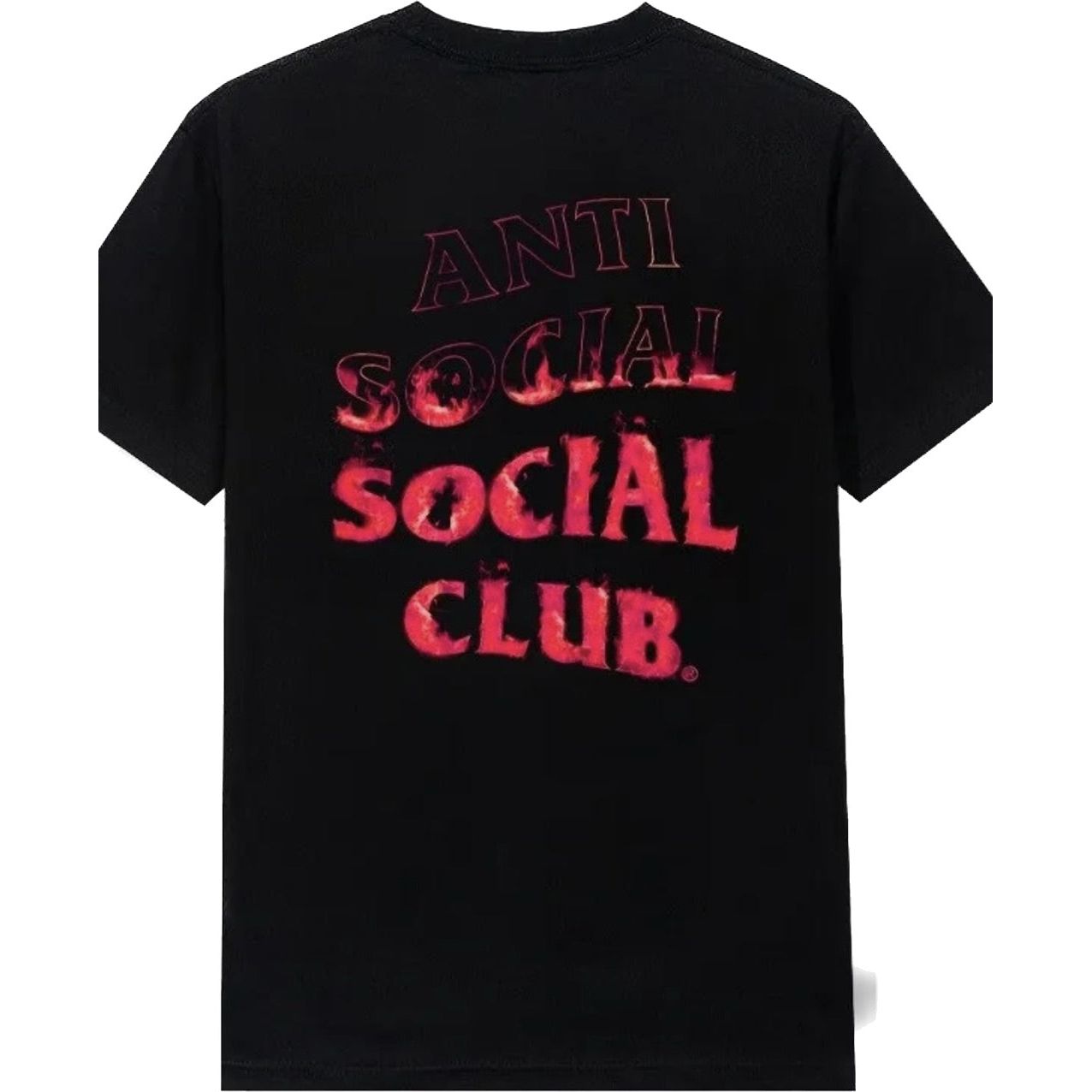 Anti Social Social Club A Fire Inside Pink Flame Tee Black