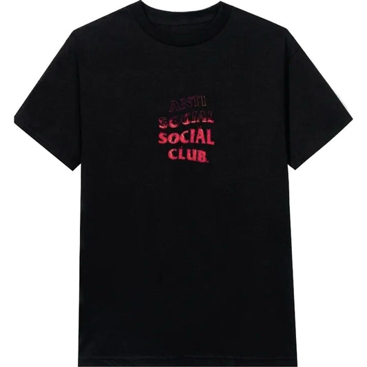 Anti Social Social Club A Fire Inside Pink Flame Tee Black