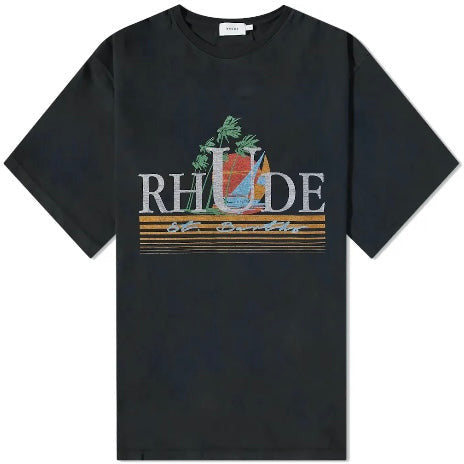 Rhude Tropics Tee Vintage Black/Multicolor