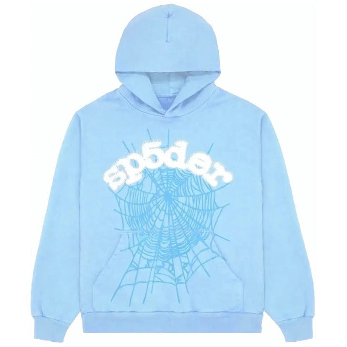 Sp5der Web Hoodie Sky Blue