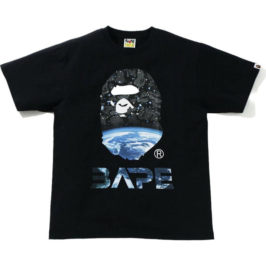 Bape Space Camo Ape Head Tee Black