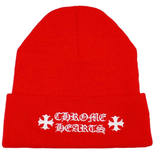 Chrome Hearts Logo Beanie Red