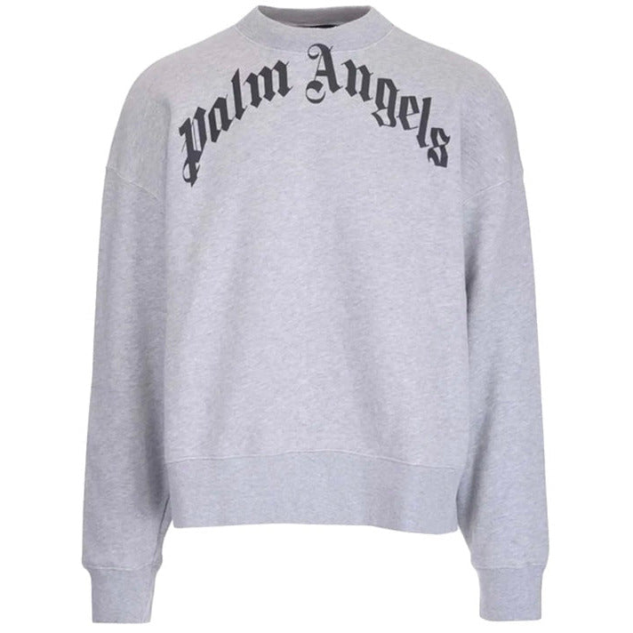 Palm Angels Curved Logo Sweatshirt Grey/Black