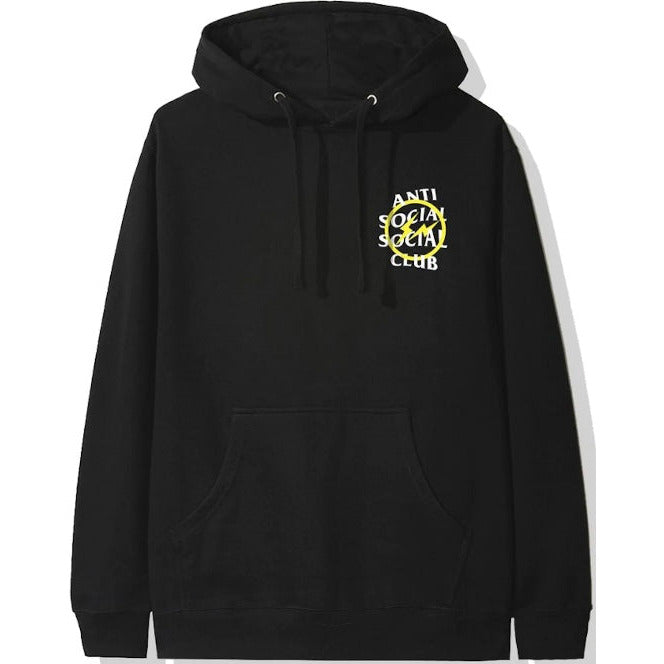 Anti Social Social Club x Fragment Yellow Bolt Hoodie Black