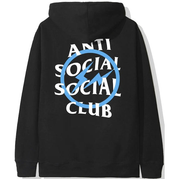 Anti Social Social Club x Fragment Blue Bolt Hoodie Black