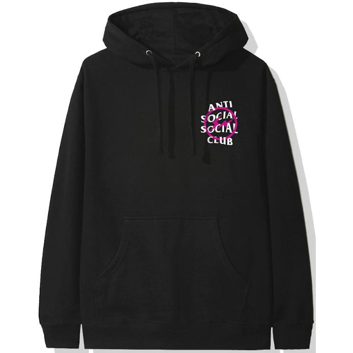 Anti Social Social Club x Fragment Pink Bolt Hoodie Black