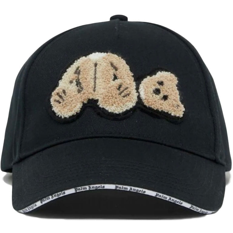 Palm Angels Bear Motif Baseball Cap Black/White