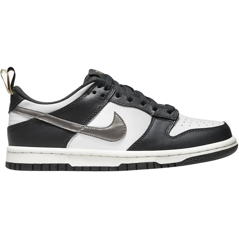 Nike Dunk Low Black White Metallic (GS)